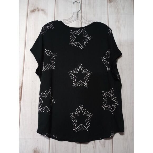 Buffalo David Bitton Shirt Ladies Large Short Sleeve Stars - Picture 2 of 7